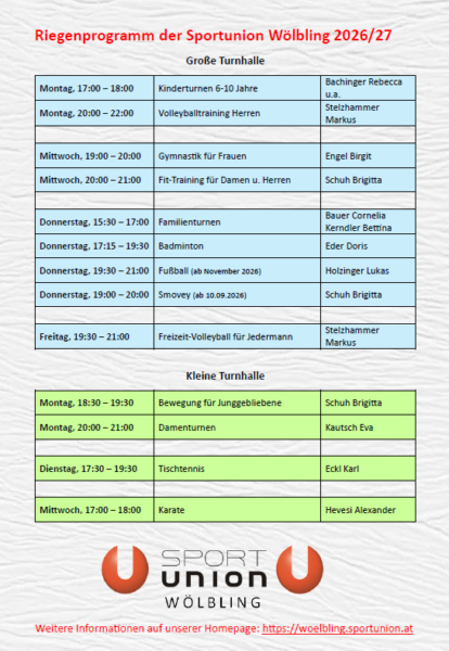 Riegenprogramm 26-27