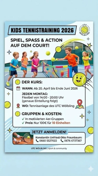 Tennis Kindertraining2026